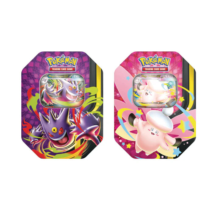 Pokemon Mega Gengar & Clefable Ex Moonlit tin bundle