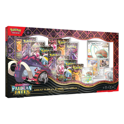 Paldean Fates Great Tusk ex & Iron Treads ex Premium Collection